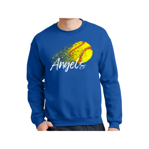 Angels Softball Unisex Gildan Crew Sweatshirt