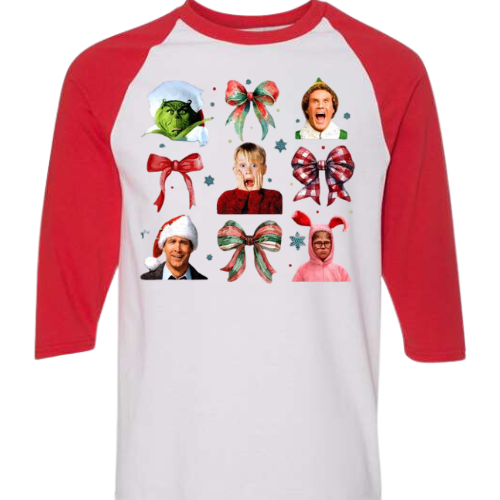 GILDAN 3/4 SLEEVE CHRISTMAS FAVORITES TSHIRT