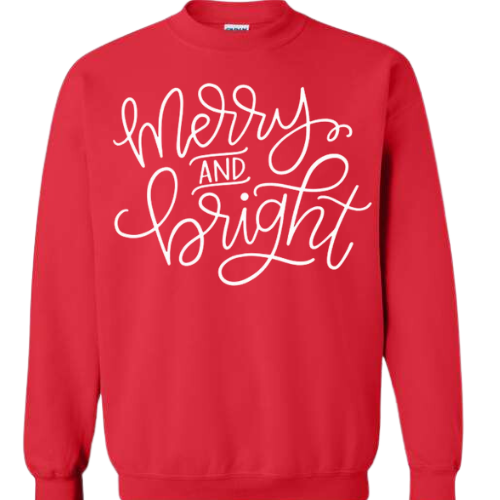 MERRY AND BRIGHT CREWNECK