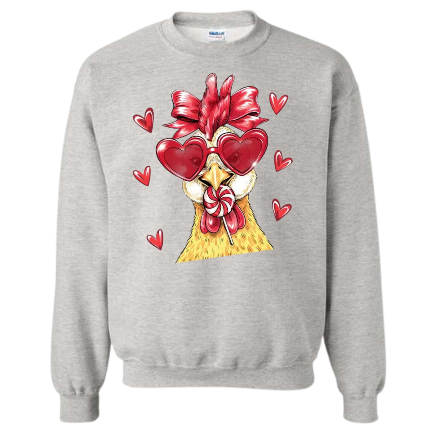 VDAY CHICKEN GILDAN CREWNECK