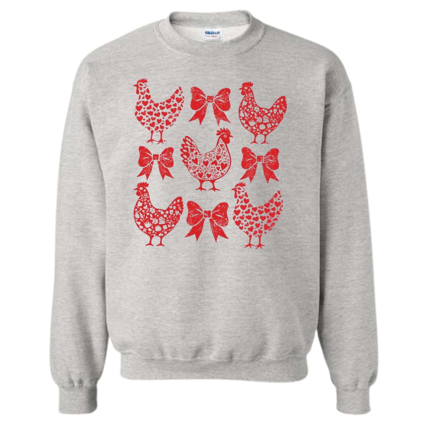 VDAY CHICKENS GILDAN CREWNECK