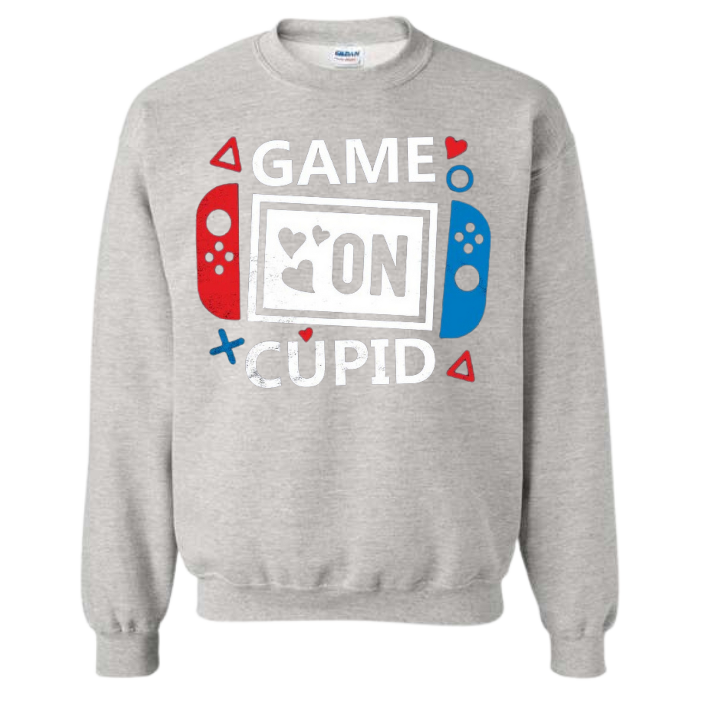 VDAY GAME ON CUPID YOUTH GILDAN CREWNECK