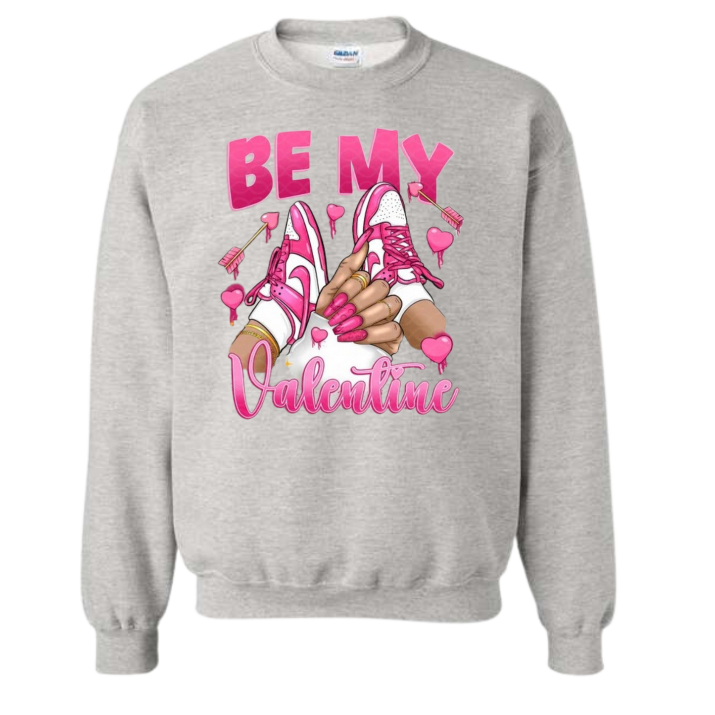 VDAY BE MY VALENTINE GILDAN CREWNECK
