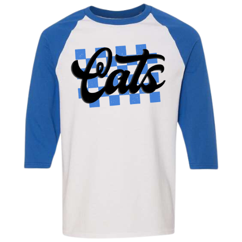 GILDAN 3/4 SLEEVE CATS RETRO TSHIRT