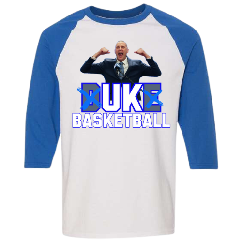 GILDAN 3/4 SLEEVE DUKE/UK BASKETBALL TSHIRT