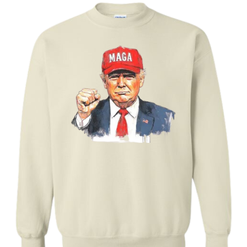 TRUMP MAGA HAT GILDAN CREWNECK