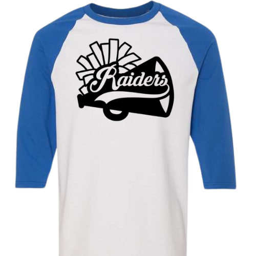 RAIDERS CHEER GILDAN 3/4 LENGTH TSHIRT