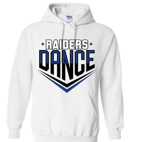 RAIDERS DANCE GILDAN HOODED SWEATSHIRT BLUE/BLACK LOGO