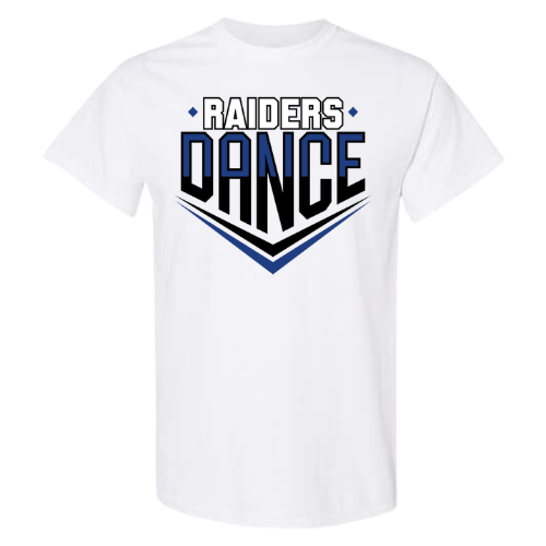 RAIDERS DANCE GILDAN T-SHIRT BLUE/BLACK LOGO