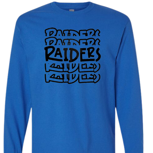 RAIDERS LONG SLEEVE GILDAN TSHIRT