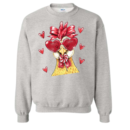 VDAY CHICKEN GILDAN CREWNECK